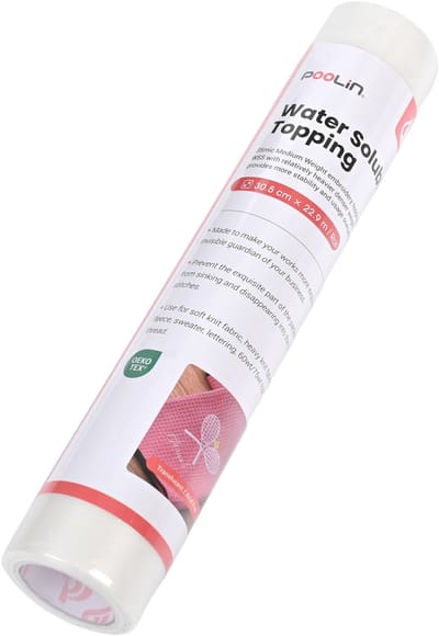 PooLin wasbare borduurstabilisator, lost op in koud water, 43 g/m2