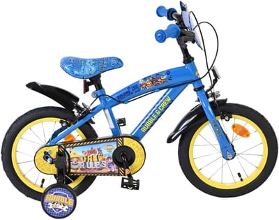 Paw Patrol - Rubble & Crew Kinderfiets - Jongens - 14 inch - Blauw - Twee handremmen