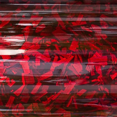 Carbonfolie - Decoratieve Wrap - Voertuig Bekleden - Luchtbelvrij Aanbrengen - 05m x 152m - Rood Glanzend