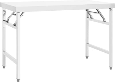 vidaXL - Keukenwerktafel - inklapbaar - 120x60x80 - cm - roestvrij - staal