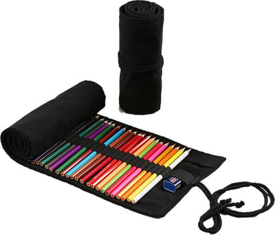 Somstyle Roletui - School Etui Voor 72 Potloden of Stiften - Pennenetui voor Jongens & Meisjes - Zwart
