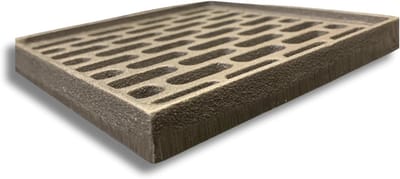 Ventilatiegrille Gietijzer - Rooster Haard - Luchtcirculatie Verbeteren - Robuust Gietijzer - 150 x 150 mm - Grijs
