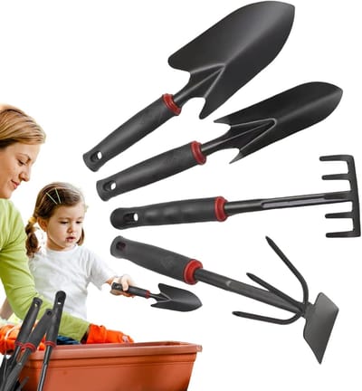Tuin Handgereedschap - Plantengereedschap Set - Tuinonderhoud Buiten - Extra Stevig RVS - 4 Delig - Niet gespecificeerd
