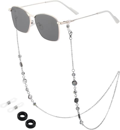 Brillenketting - Brilkoord Ketting - Veilig Bril Dragen - Roestvrij Staal - 65 cm - Zilverkleurig