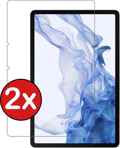 Screenprotector - 2 Stuks - Geschikt voor Samsung Galaxy Tab S8 - Extra Sterk - Beschermglas - Gehard Glas - Tempered Glass - Screen Protector