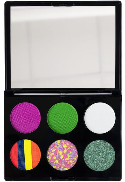 Partyxplosion Carnaval Gezicht / Face paint verf set - Neon Princess thema kleuren - make-up - waterbasis