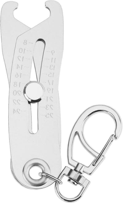 Ronte - Draagbare Draadgrootte Checker Sleutelhanger | Nauwkeurige Bout Maat Finder | Metrisch en Inch | Handige Sleutelhanger met Grootte Verificatie - Optimalisatie Voor Sleutelhanger zoeken - Nauwkeurige Meting