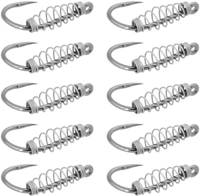 Dailygoods- Vishaak 40 stuks - Metaal - Geschikt voor Power Bait Deeg - Voor zoetwatervissen - Maat #10 - 17,6 mm lang, 12 mm breed - Haak