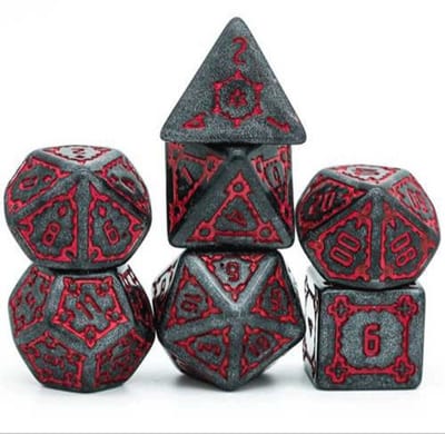 HOT Games dobbelstenen set jumbo kasteel rood rollenspel 7-delig.