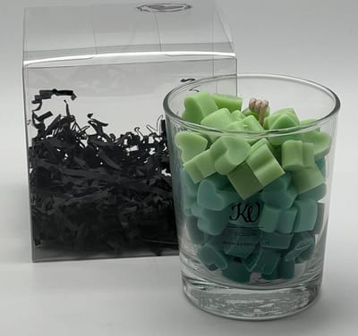 Kaars in glazen pot - hartjes collectie - groen - 267