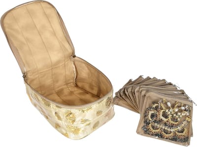 Sieraden Organizer - Opbergtas Sieraden - Reizen en Thuis - 10 Transparante Vakken - 24 x 18 x 23 cm