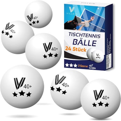 Thijox - Tafeltennisballen 3 Sterren, 40mm, 24 Stuks, Duurzame Pingpongballen voor Vrije Tijd en Wedstrijd, Ideaal voor Sport en Spel, Hoogwaardige Kw