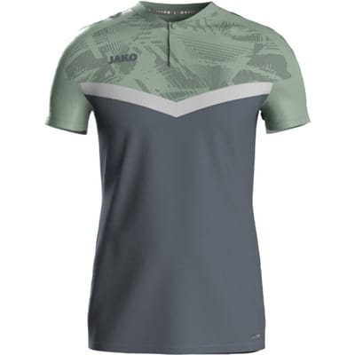 Jako Iconic Polo Heren - Zachtgrijs / Mintgroen / Antra Light | Maat: S