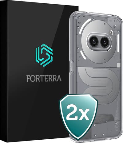 Hoesje 2 Stuks - Geschikt voor Nothing Phone (2a) - Sterk & Shockproof - Back Cover - Case Siliconen - Telefoon Hoes - Transparant