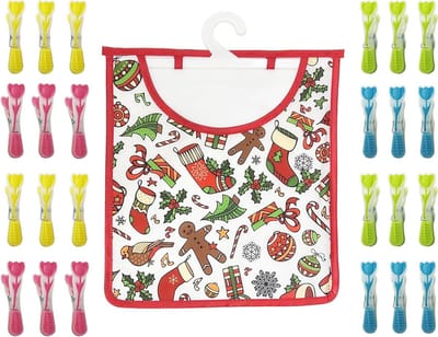 Set van 24 Zachte Wasknijpers - Multicolor - Stevige Antislip Plastic - Voor het Drogen van Kleding