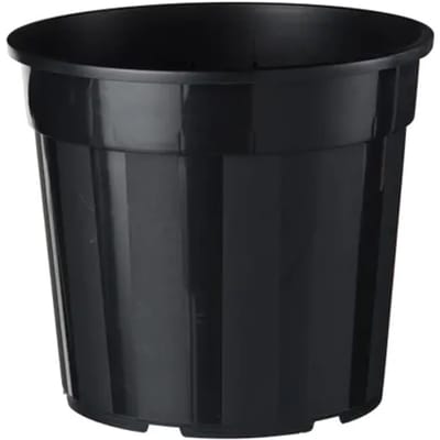 Nature Bloempot Kamerplantcontainer - Kunststof - Zwart - Diam.24xh21,5cm