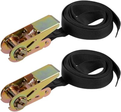 Ratelspanbanden Set - Spanbanden - Vracht Zekeren - 250 kg Draagkracht - 0.8m x 25mm - Rood