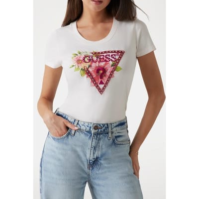 Guess Dames t-shirt triangle beads