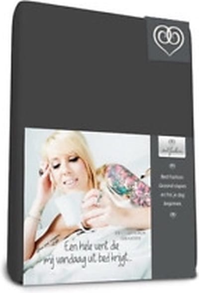 Bed-fashion jersey hoeslaken Antraciet - 200 x 210 cm - Antraciet