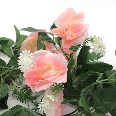 Rozen Slinger - Kunstbloemen Sluitingen - Bruiloft Decoratie - Flexibele Stelen - 200cm Lang - Lichtroze