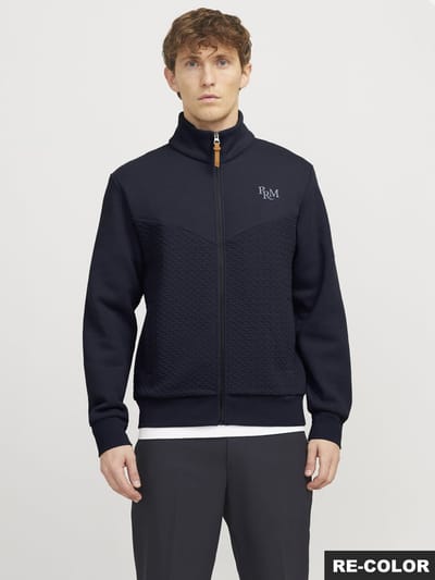Jack & Jones Vest Jprblufrankie Sweat Zip High Neck 12275675 Seaborne Mannen Maat - S