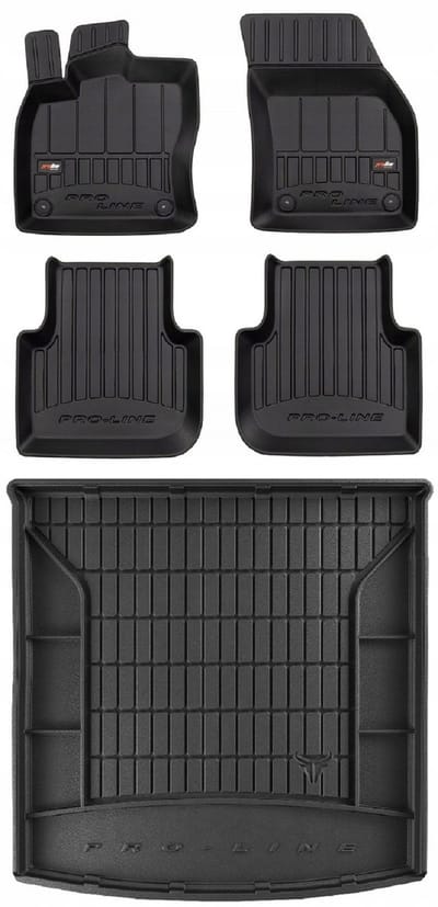 FROGUM ProLine VW Tiguan Allspace – Automatten & kofferbakmat – Perfecte pasvorm – Versterkte zones – Geurloos TPE