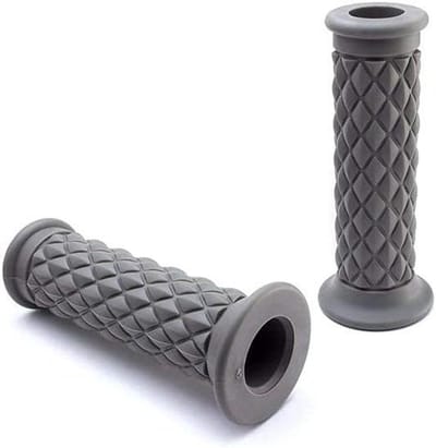 Motorfietshandgrepen - Stuurhandgrepen - Motorrijden - Zacht duurzaam rubber - 22 mm - Grijs
