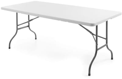 Klaptafel - Opvouwbare tafel - Evenementen organiseren - Vuilwerend tafelblad - 152x70x74cm - Wit