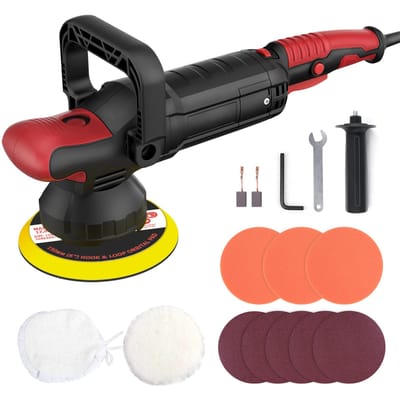 1200 W Autobufferpolijstmachine Waxer 1200 W 6 Variabele Snelheid 600-4000 RPM U-vormige handgreep Perfect voor boot EU Plug rood zwarte kleur