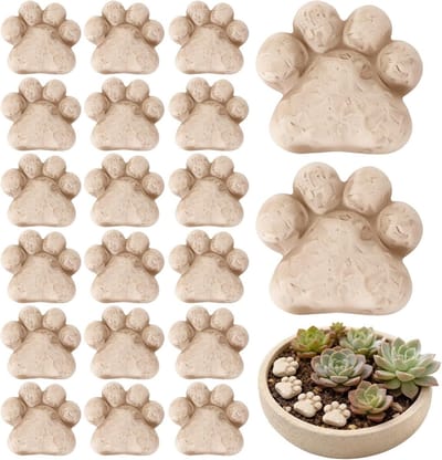 Kattenstenen Decoratie - Miniaturen Figuurtjes - Tuin Decoreren - Duurzame Hars - 20 Stuks - Grijs
