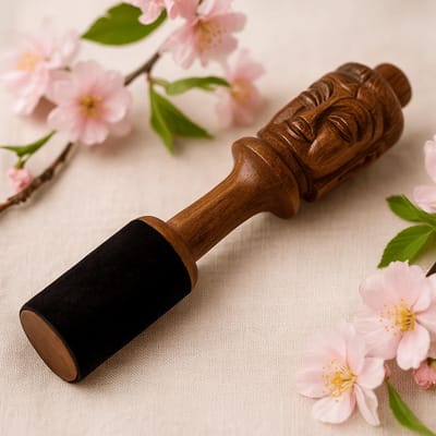 Ancient Wisdom - Decoratief beeld - Houten boeddha - beeldje - sfeermaker - interieurdecoratie - kaarsenhouder - verlichting - kunstwerk - ornament
