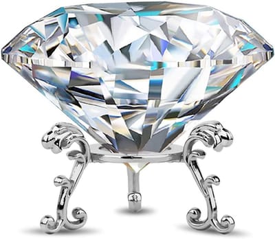 Kristallen Diamant - Papiergewicht Decoratie - Bruiloft Tafel Decor - Hoogwaardig K9 Kristal - 60 mm - Helder