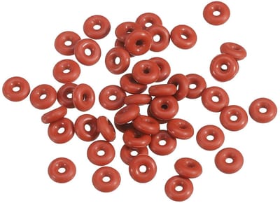 O-ring siliconen 5 mm OD 1 mm ID 2 mm breedte, 50 stuks metrische afdichting Vmq vervanging voor reparatieventielen hydraulische compressor, rood