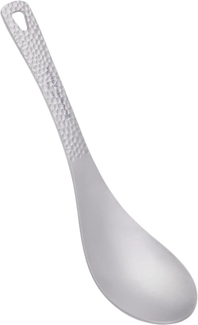 Titanium Camping Bestekset - Lichtgewicht Soeplepel en Rijstlepel met Grote Kom voor Buitenactiviteiten en Reizen - 15,5 cm 1 Stuk