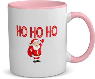 Akyol - kerst kerstman koffiemok - theemok - roze - Kerstmis - kerst beker - winter - kerst - christmas - kerst cadeau - 350 ML inhoud