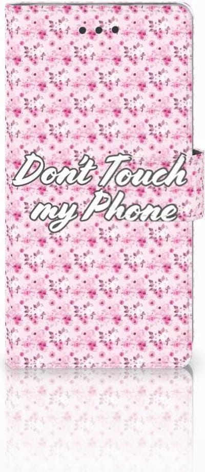 Huawei Ascend P8 Lite Portemonnee Hoesje Flowers Pink DTMP