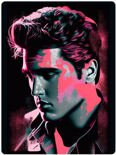 Signs USA - wandbord - dibond - Elvis Presley - Art - 60 x 45 cm