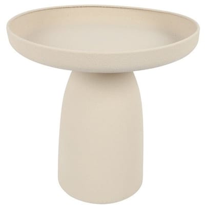 Plateau Sariss | op voet | Medium | Creme | L25 x B25 x H23 CM