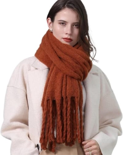 Dames Sjaal - Warme winter sjaal - Warm blijven - Zachte stof - 220x50 cm - Effengekleurd