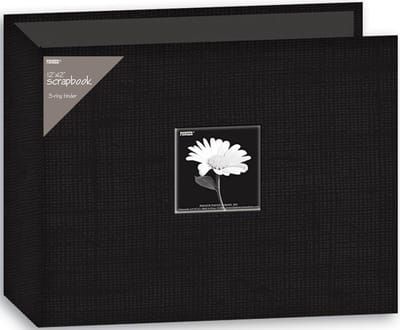 Pioneer - Black 3-Ring Fabric Album 12"X12" (T12CBF BK)