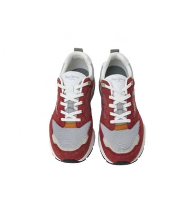 Pepe Jeans Dave Urban - Sportschoenen - Rood - Lage Sneakers - Maat 46