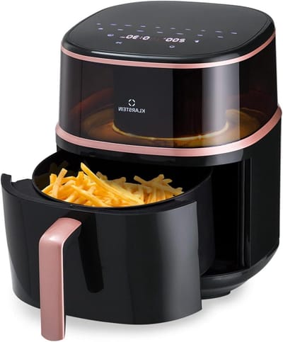 Heteluchtfriteuse - Airfryer XL - Gezond Frituren - Met Stoomfunctie - 7.5 Liter - Zwart