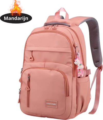 Livano Rugzak - Dames - Heren - Meisje - Jongens - Backpack - Schooltas - Laptoptas - Oranje