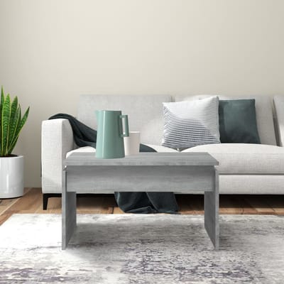 vidaXL - Salontafel - 68x50x38 - cm - bewerkt - hout - grijs - sonoma - eiken