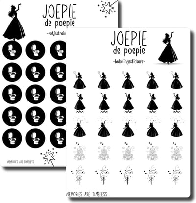 Zindelijkheidstraining Kinderen Prinses – Oefenen op een potje - Beloningsstickers (25 Stuks) en Beloningskaart