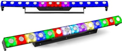 BeamZ set van 2 LCB14C Hybride LED barren - Met 14x RGBW en 56x SMD RGB LED’s - Pixel Control