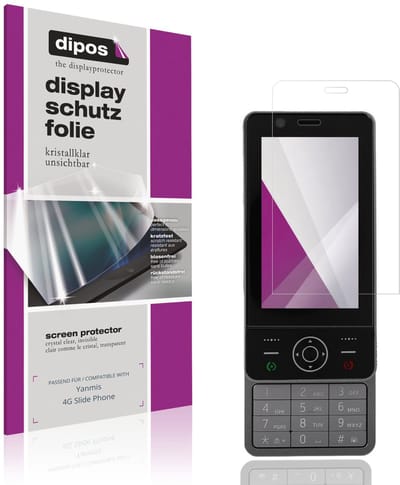 dipos – 4x Beschermfolie geschikt voor Yanmis 4G Slide Phone | Krasbestendige & heldere Screenprotector Ultra-Thin