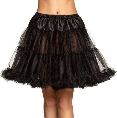 Boland - Petticoat deluxe zwart (M/L) - Volwassenen - Can Can - Prinsen en Prinsessen