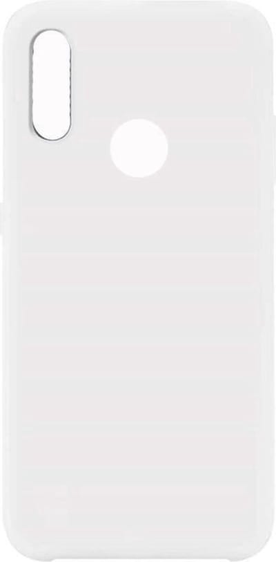 Solid hoesje Geschikt voor: Samsung Galaxy A10S Soft Touch Liquid Silicone Flexible TPU Rubber - Wit