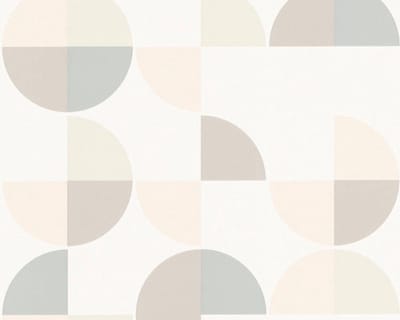 MODERNE CIRKELS BEHANG - Beige Grijs Roze - AS Creation Spot 4